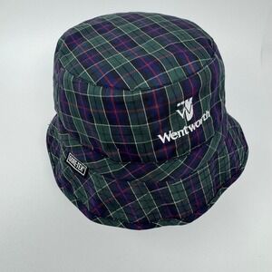 Kangol Gore-Tex Plaid Bucket Hat Mens Large Made in UK Wentworth Green Blue Red